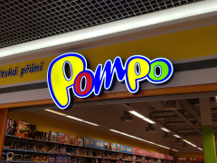 Pompo hračky Plzeň reklama LED