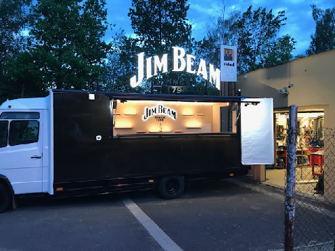 Jim Beam pojízdný bar reklama LED